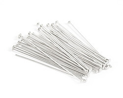Silver (plated) Headpin 1.5", 22 gauge (200 pieces)