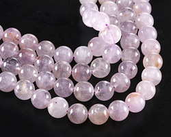 Lavender Amethyst w/ Iron Oxide & Hematite Inclusions Round 10mm