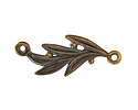 Mykonos Antique Brass (plated) Olive Branch 37x15mm