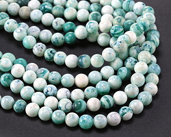 Ocean Whirl Agate Round 8mm