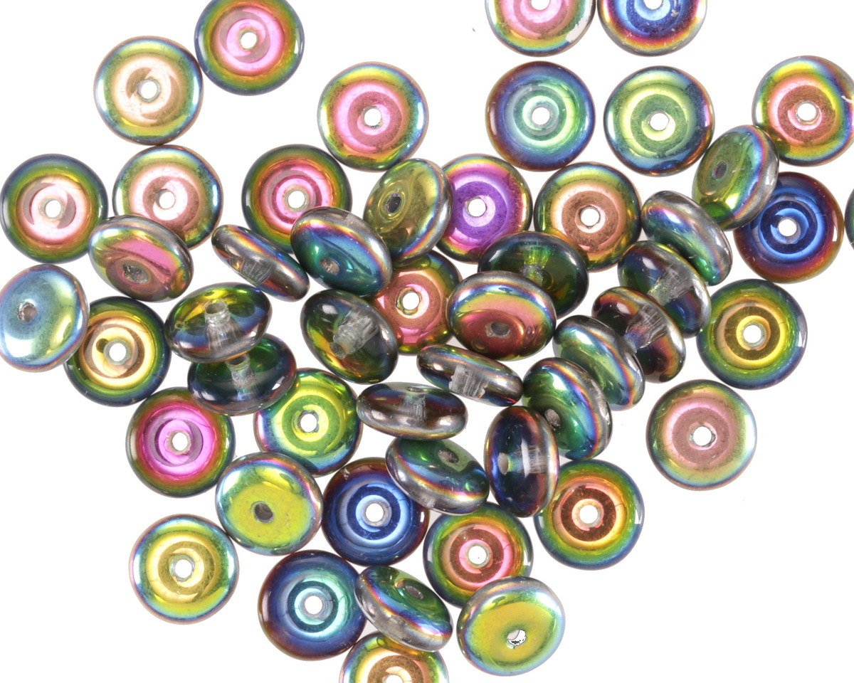 Czech Glass Crystal w/ Viitrail Finish Spacer 2x6mm