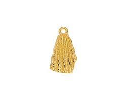 24K Gold (plated) Sea Shell Fragment Focal 10x19mm