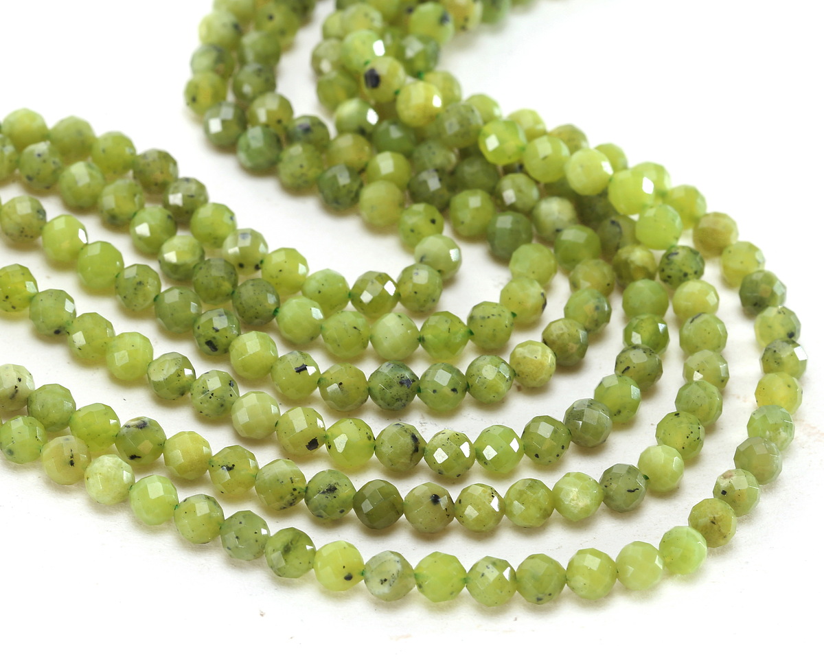 Canadian Jade Microfaceted Round 4mm