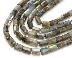 Labradorite Microfaceted Tube 7x10mm
