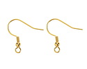 Vintaj 10K Gold (plated) Shepherd's Hook Ear Wire 22mm