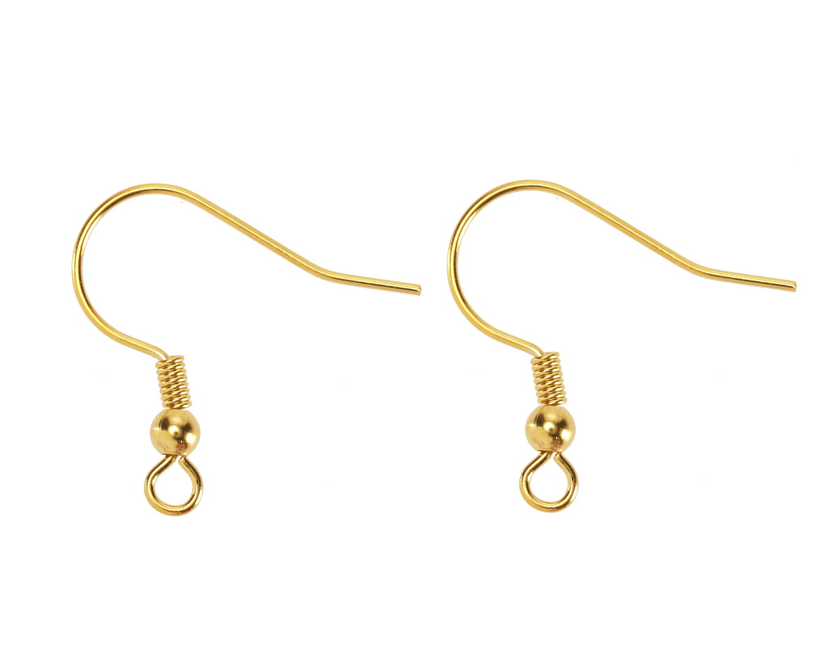 Vintaj 10K Gold (plated) Shepherd's Hook Ear Wire 22mm