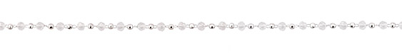 Clear Crystal & Imitation Rhodium (plated) Rounds Bead Chain