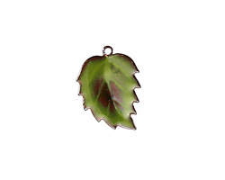 C-Koop Enameled Metal Olive Leaf 15x20mm