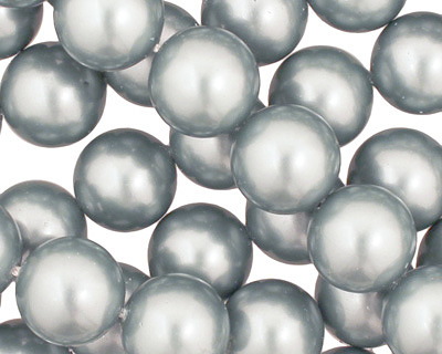 Slate Shell Pearl Round 12mm
