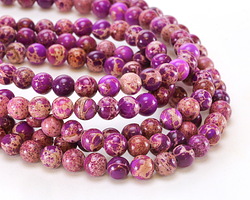 Plum Impression Jasper Round 6-7mm