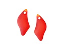 Cherry Red Beach-Style Glass Wave Drop Pendant Pair 12x25mm