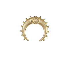 Zola Elements Matte Gold (plated) Squash Blossom 3mm Flat Cord Slide 24x21mm