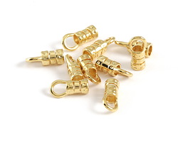 Gold (plated) Crimp Cord End 2.5mm