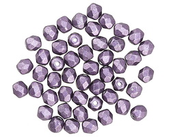 Czech Glass ColorTrends: Saturated Metallic Ballet Slipper Fire Polished Round 4mm