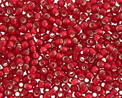 TOHO Frosted Ruby (with Silver Lining) Round 8/0 Seed Bead