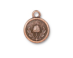 TierraCast Antique Copper (plated) Thistle Charm 19x15mm