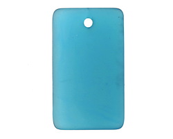 Peacock Blue Beach-Style Glass Bottle Curve Rectangle 19x33mm