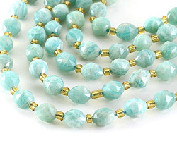 Brazilian Amazonite Faceted Rice 8x6.5-7mm