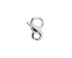 Silver (plated) Infinity Lobster Clasp 14x11mm