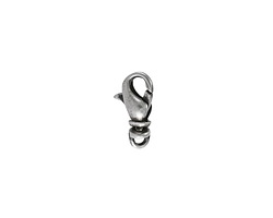 Antique Silver (plated) Swivel Lobster Clasp 12x7mm