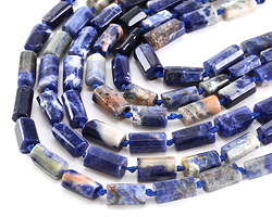 Orange Sodalite Natural Cut Tube 12-14x7-8mm
