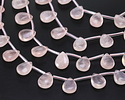 Rose Quartz (A) Puff Teardrop 10x14mm