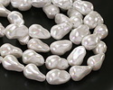 Pearly White Baroque Style Shell Pearl 23x14mm