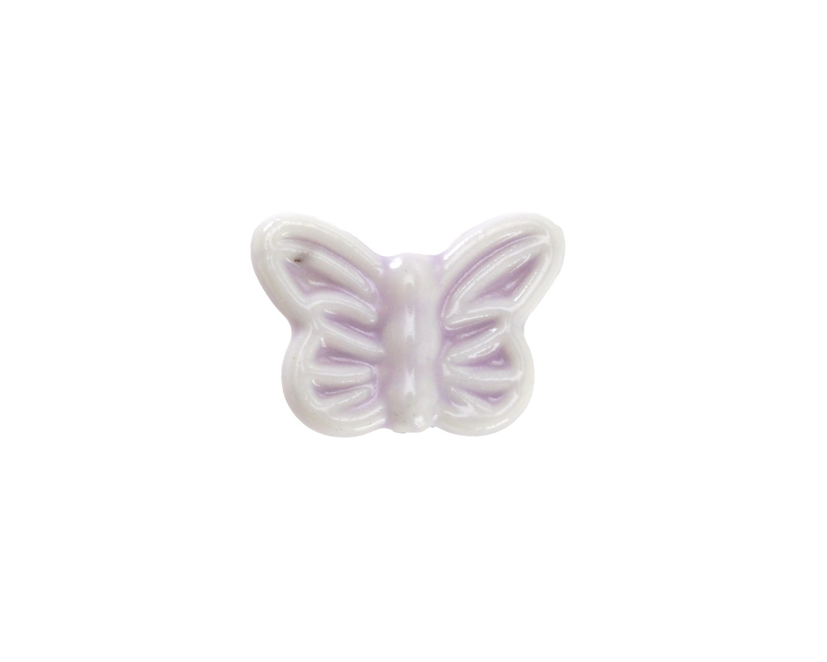 Lavender Porcelain Butterfly 12x18mm