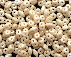 Opaque Luster Champagne SuperDuo 2x5mm Seed Bead