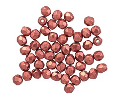 Czech Glass ColorTrends: Sueded Gold Lantana Fire Polished Round 3mm
