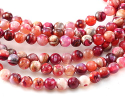 Fuchsia Agate Round 6mm