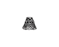 TierraCast Antique Silver (plated) Spiral Cone 8x9mm
