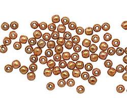 Czech Glass Luster Opaque Rose/Gold Topaz Round 3mm