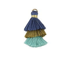 Peacock Mix 3-Tiered Tassel 35mm