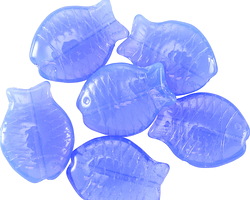 Czech Glass Multi Blue Opal Sunfish 24x18mm