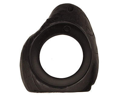 Tagua Nut Black Open Slice 33-45x24-36mm