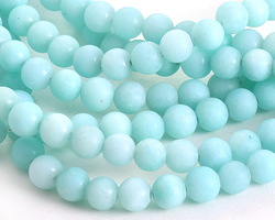 Sea Green (matte) Colorful Jade Round 6mm