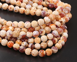 Rust Fire Agate Round 8mm