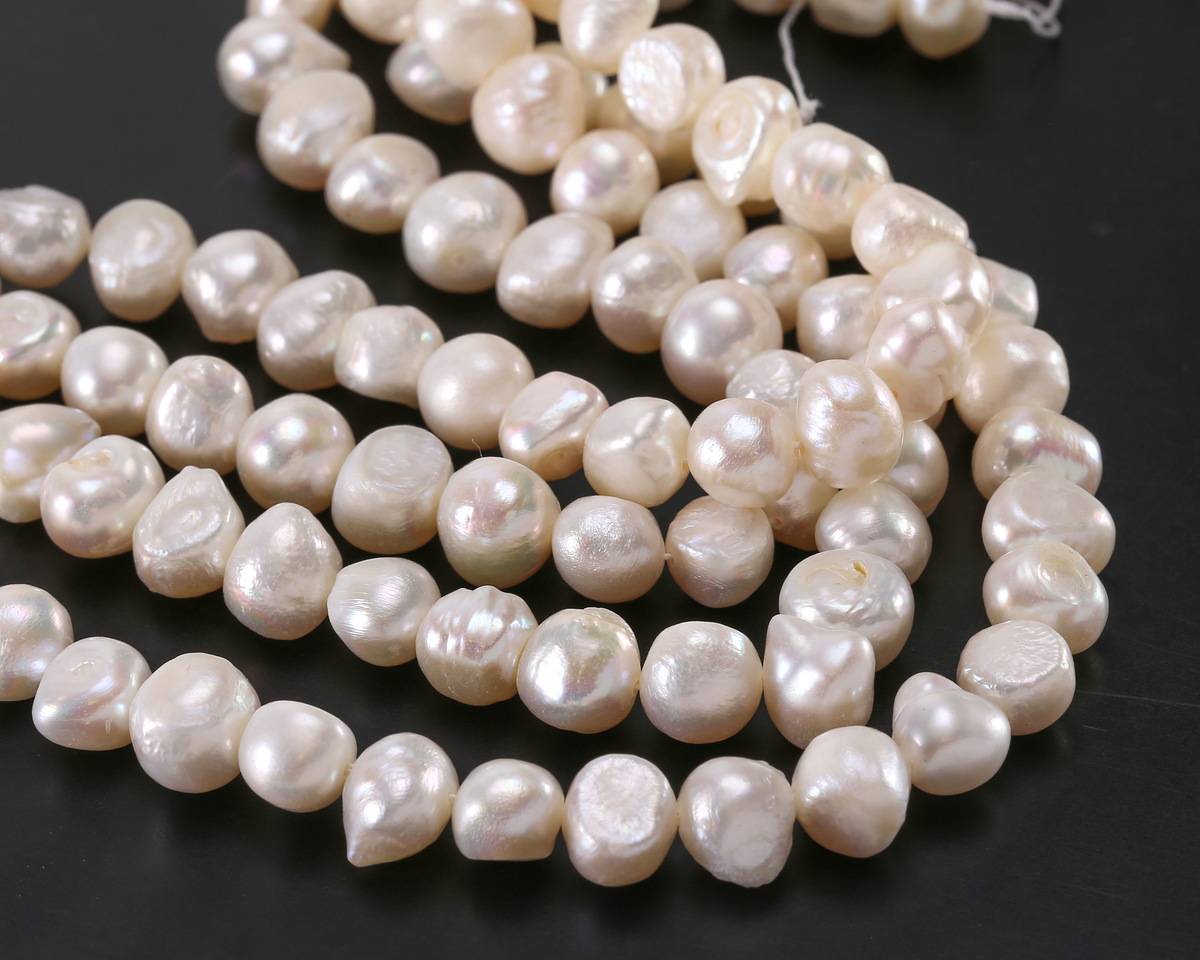 Pearly White Potato Freshwater Pearl Nugget 8-10mm