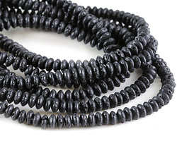 Lava Rock Thin Rondelle 3x6mm
