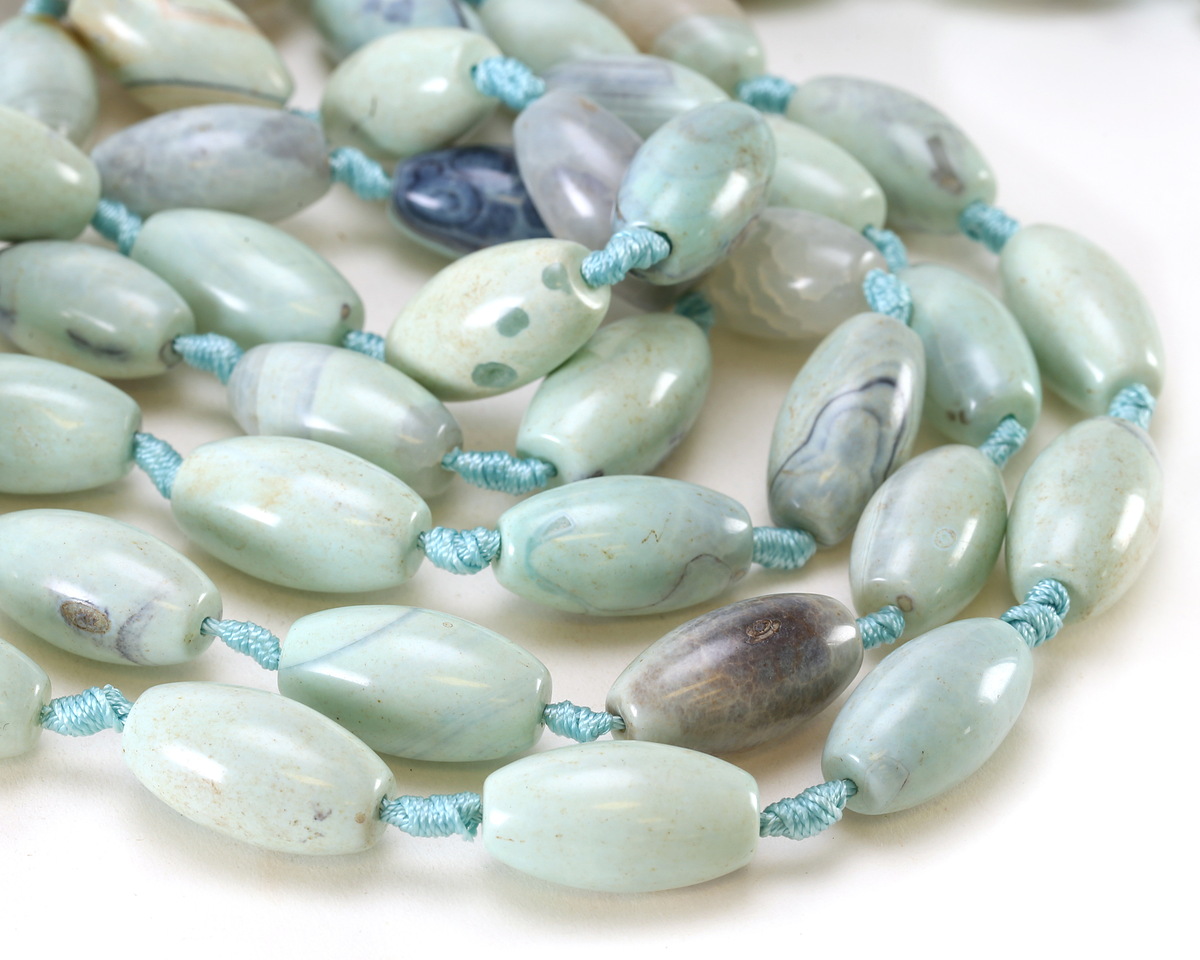 Arctic (light) Terra Agate Rice 21-24x13mm