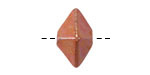Mykonos Ceramic Iridescent Desert Rose Octahedron Bead 13x15mm