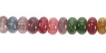 Dark Tourmaline Mix Agate Rondelle 5x8mm