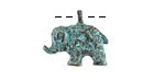Mykonos Copper (plated) Patina Decorative Elephant Focal 19x17mm