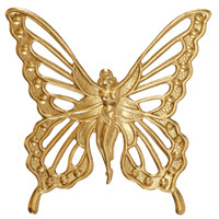 Vintaj Solid Brass Butterfly Pixie Maiden Focal 56x54mm