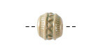 Golem Studio Bottle Green Triangles & Notches Ceramic Round Bead 12-13x13mm