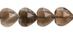 Smoky Quartz Microfaceted Heart 13-14mm