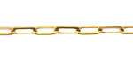 Waterproof 18K Gold PVD Plated Stainless Steel Flat Paperclip Chain, 11x4mm links, 25ft Spool