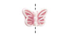 Light Amethyst Porcelain Butterfly 12x18mm