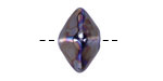 Mykonos Ceramic Iridescent Cobalt Octahedron Bead 13x15mm